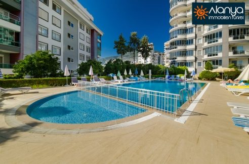 alanya 3 room residence apartment with sea view for sale