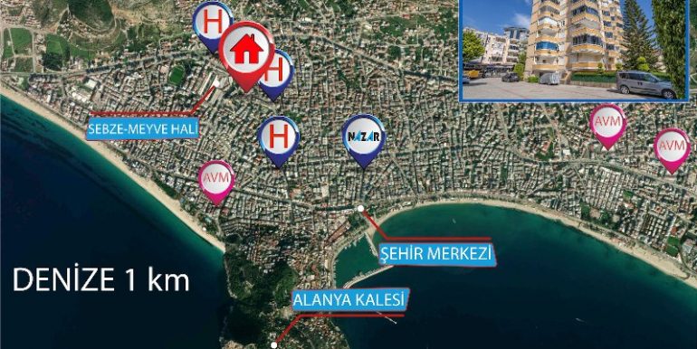 qualitative wohnung in kleopatra strand lage zentrum alanya 3