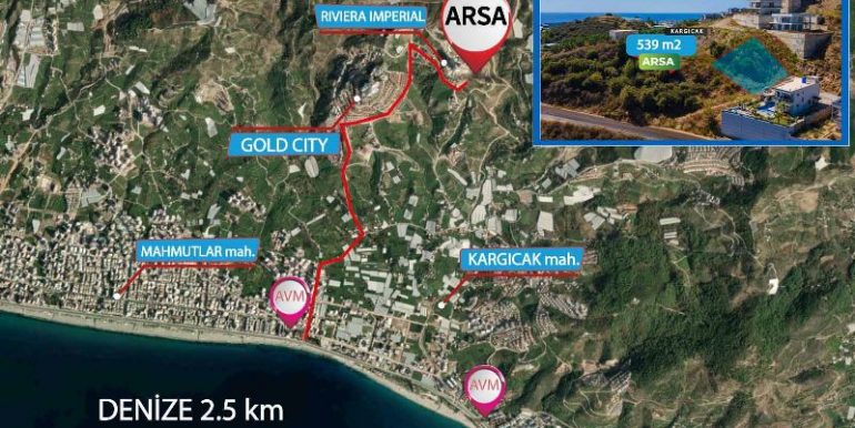 539 m2 bau grundstück alanya kargicak 3