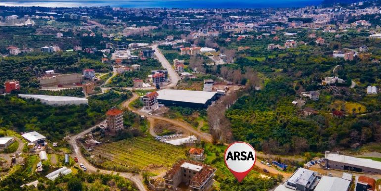 990m2 bau grundstück in alanya oba zu verkaufen 1