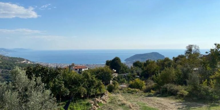 meerblick 1.398 m2 grundstück alanya tepe zu verkaufen 1
