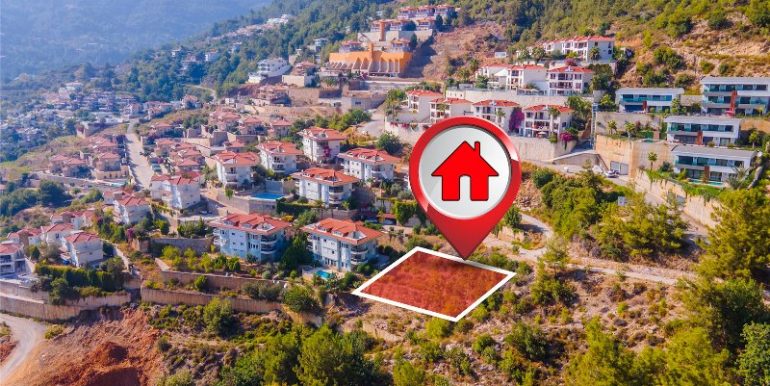 projektierte bau grundstück in alanya tepe 4