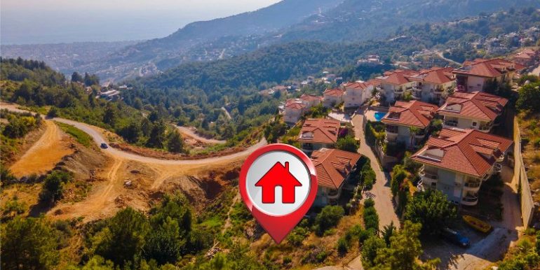 projektierte bau grundstück in alanya tepe 6