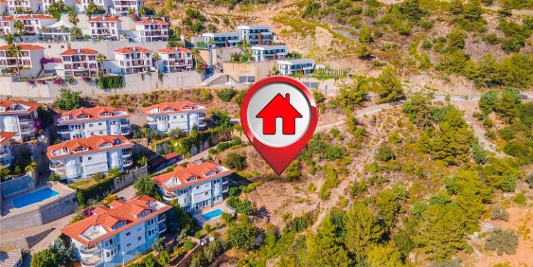 projektierte bau grundstück in alanya tepe 7
