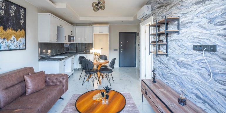 Neubau Meerblick Wohnung Alanya Meereslinie Möbliert 5