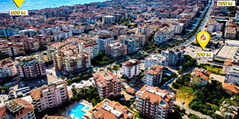 Alanya Oba Strandnahe 3 Zimmer Wohnung Einzugsbereit 25
