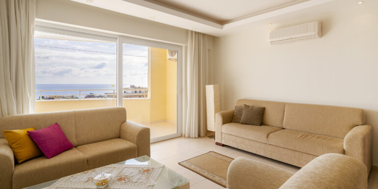 Schöne Große Meerblick Wohnung in Alanya Tosmur 17