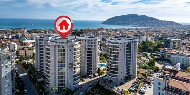 3 Zımmer Luxus Residence Wohnung Alanya 145.000 Euro Einzugsbereit 2
